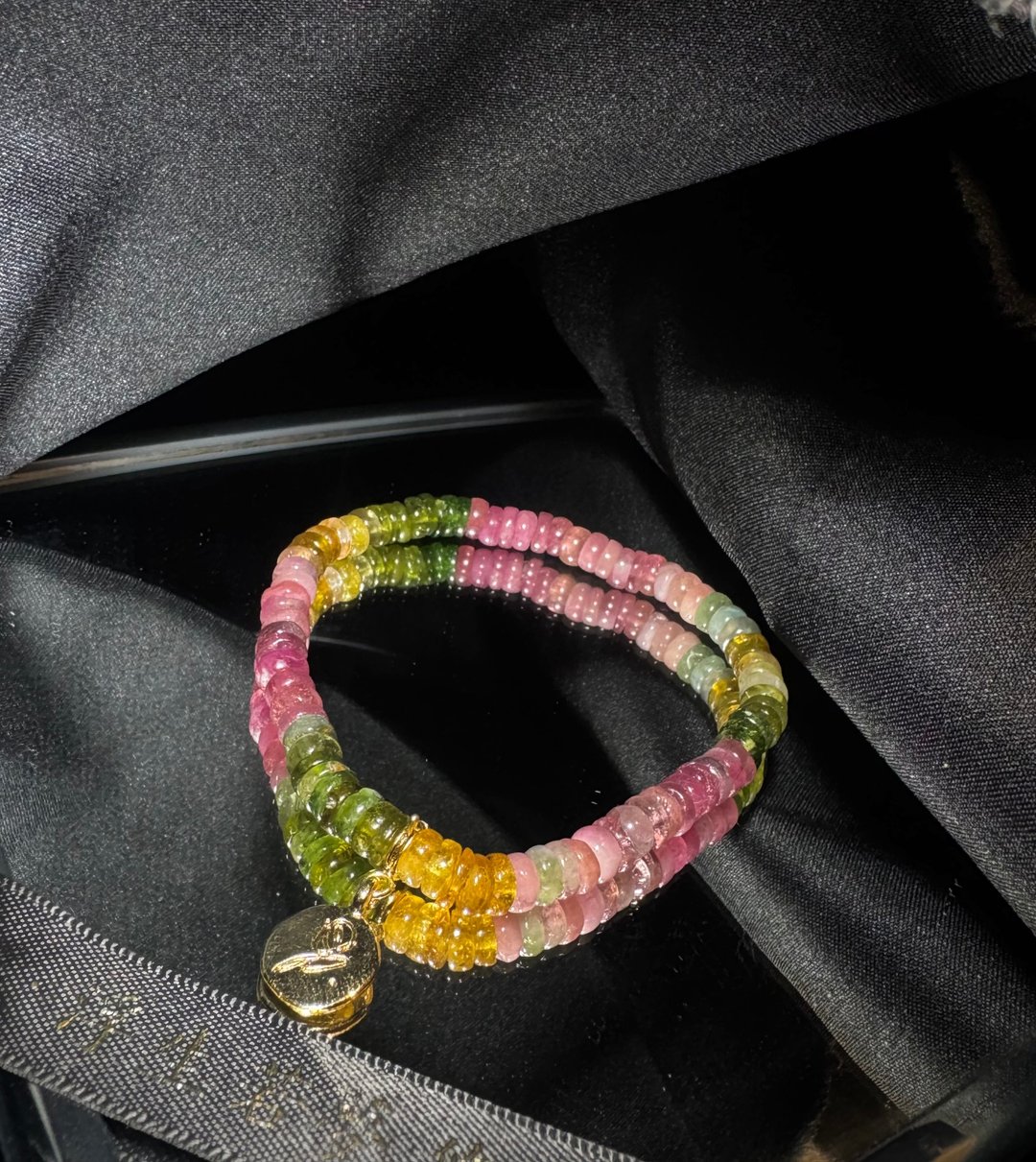 女巫彩宝 丰盛的秘密 天然碧玺 手串 手链 手环  糖果碧玺 手链 - 手链/手环 - 半宝石 多色