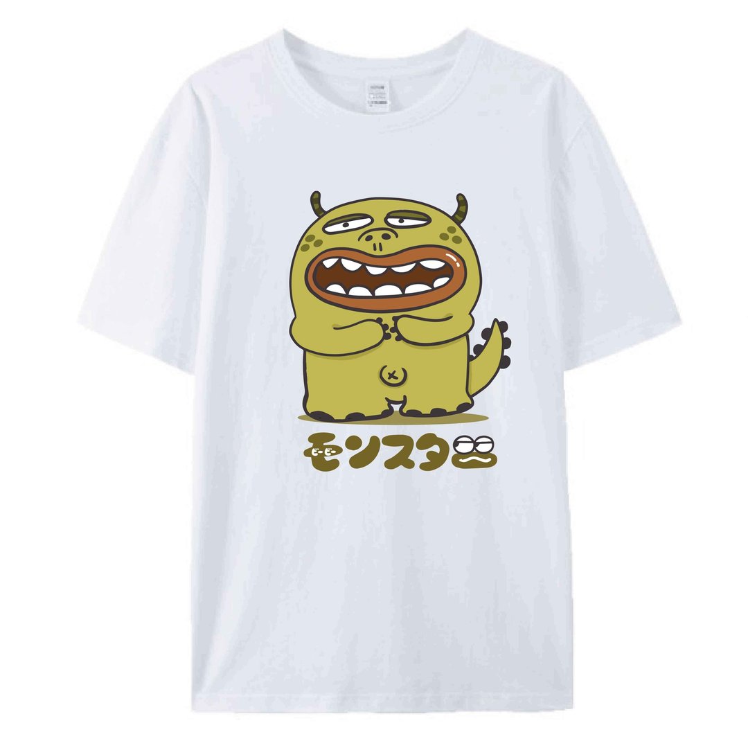 怪兽 白  / T恤  T-SHIRT  夏季短袖 男女上衣 - 男装上衣/T 恤 - 棉 白色