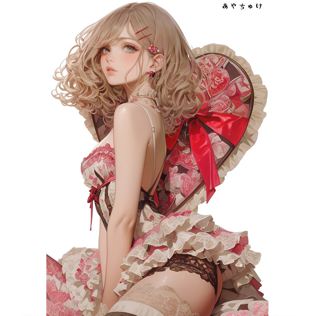 【12月新品6】07-111-0035 人物贴纸 性感情人节女孩 - 贴纸 - 纸 