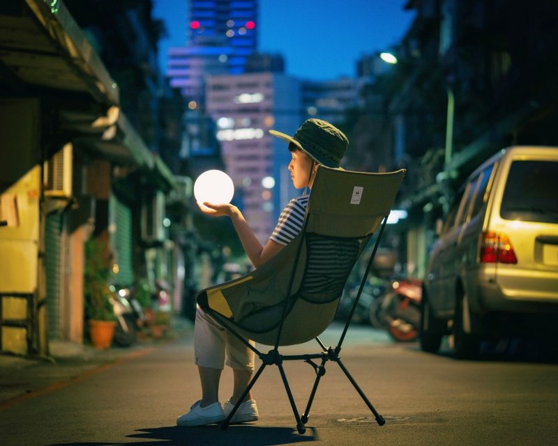 Silver Valley 极轻量铝合金户外野营高背折叠椅 - 军绿 - 露营用品 - 尼龙 绿色