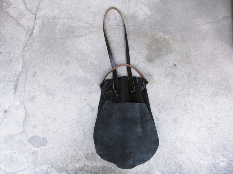 ~后菜园~自制配件 小羊皮托特包 BC-199 - 侧背包/斜挎包 - 真皮 黑色