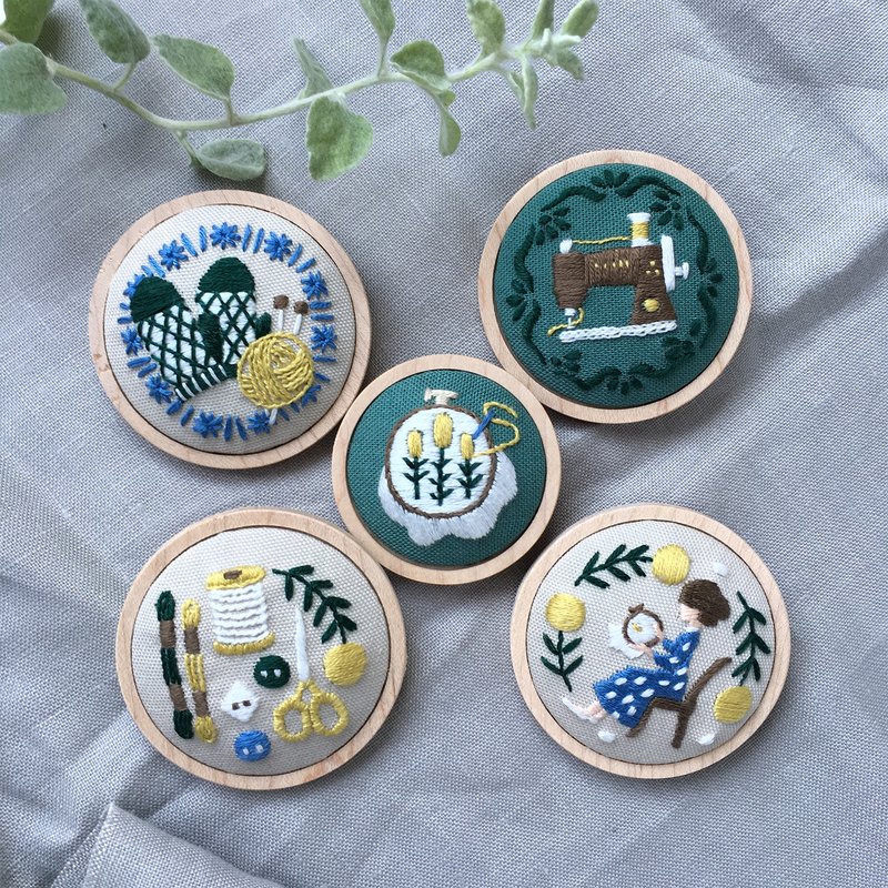 工艺品工具-刺绣胸针套件 - 编织/刺绣/羊毛毡/裁缝 - 绣线 绿色