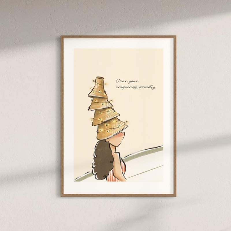 独特 uniqueness 印刷画作 墙壁装饰 - 海报/装饰画/版画 - 纸 白色