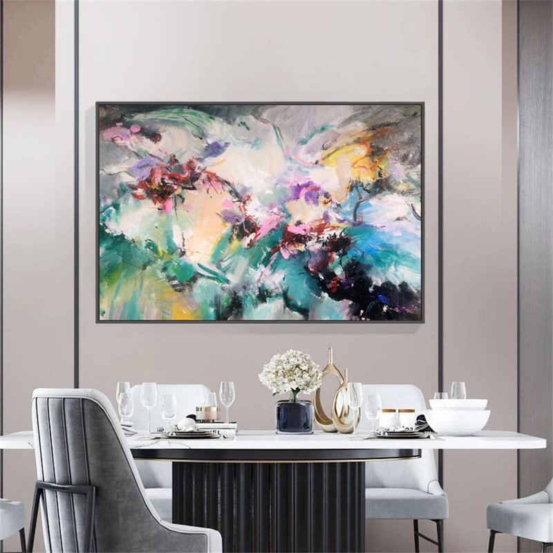 油画/原创商品/抽象/北欧风格/手绘/装饰画/挂画/客厅/餐厅 - 海报/装饰画/版画 - 亚麻 