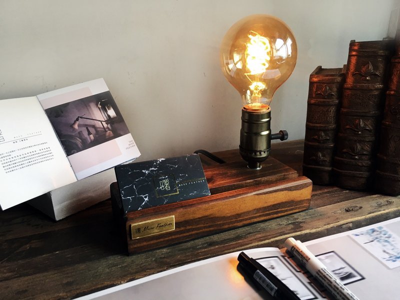 曙MUSE 木头桌灯 LED 原木 小物 摆饰 灯具 灯泡 灯饰 USB 钨丝 - 灯具/灯饰 - 木头 咖啡色