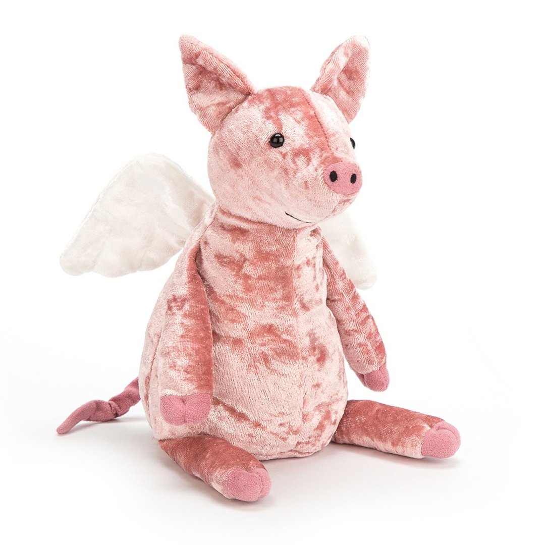 Jellycat Piggy Might Fly 飞天小猪 20厘米 - 玩偶/公仔 - 聚酯纤维 粉红色