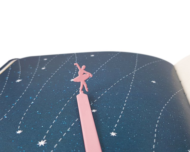 粉红色金属书签芭蕾舞者 - 书签 - 其他金属 粉红色