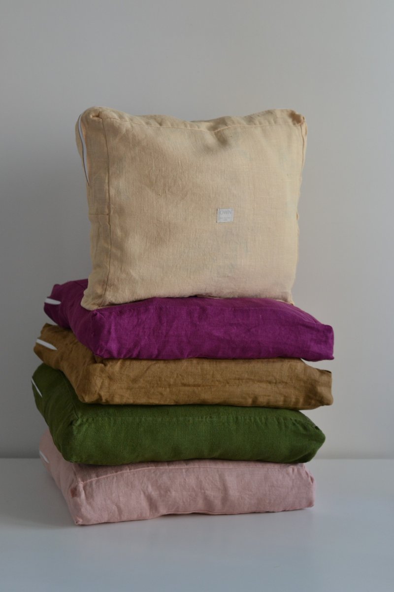 天然亚麻收纳袋 / 旅行打包袋 / 衣柜收纳包 - 收纳用品 - 亚麻 