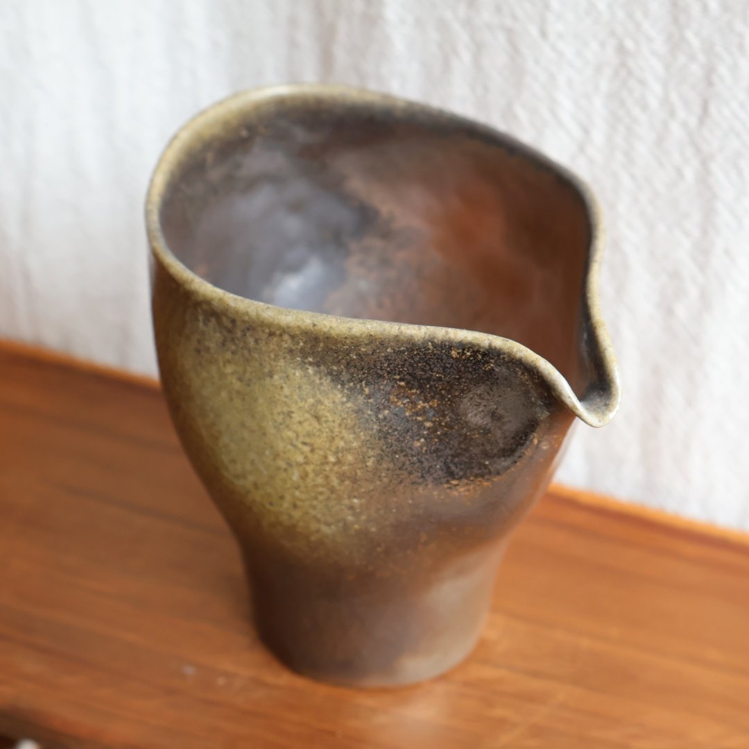 墨朱 柴烧陶手捏茶海 大容量 - 茶具/茶杯 - 陶 咖啡色