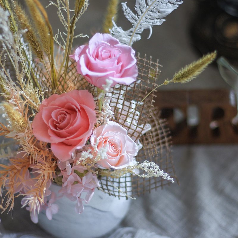 定制永生花开幕桌花盆花/粉墨登场 桌花/定制永生花花礼 - 干燥花/捧花 - 植物．花 多色