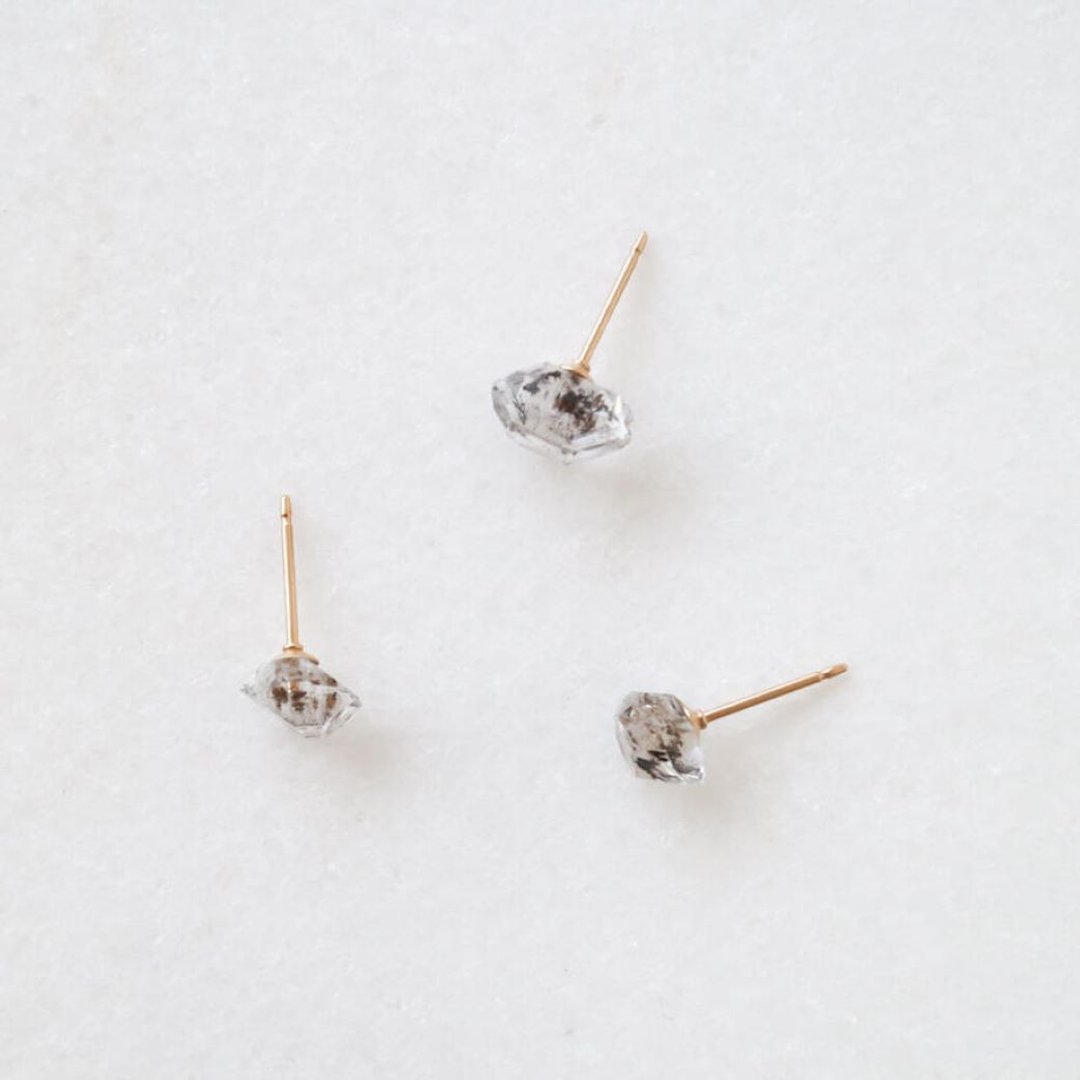 rough earring oil quartz - 耳环/耳夹 - 石头 透明
