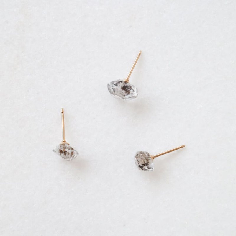 rough earring oil quartz - 耳环/耳夹 - 石头 透明