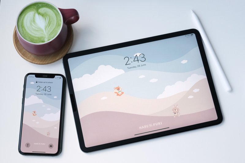 【No Paint No Gain】【插画祭套装】手机/iPad 壁纸电子档 - 沙 - 电脑手机桌布/贴图/App 图示 - 其他材质 