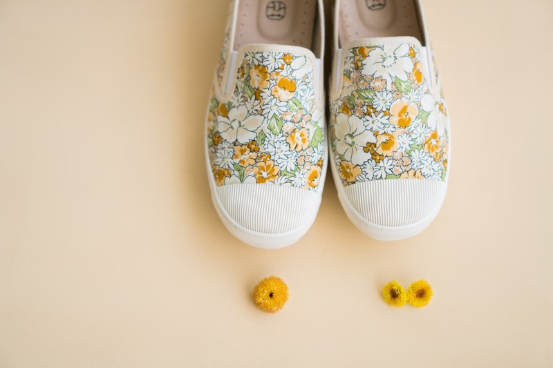 【甜椒日】小橘妹妹 宽楦舒适 好穿脱 即将完售 - 女款休闲鞋 - 棉．麻 橘色