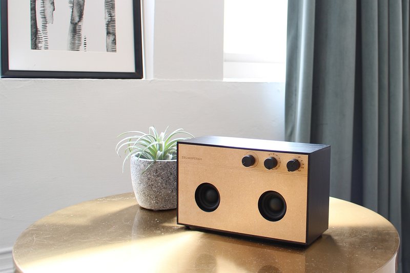 R3 即兴自组蓝牙收音机 - 黑木纹 - 扩音器/喇叭 - 木头 黑色