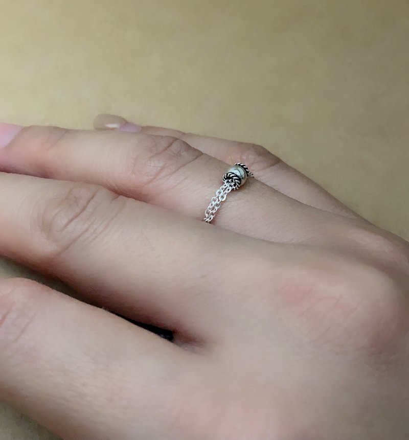 纯银链戒-糖果链戒 - 戒指 - 纯银 