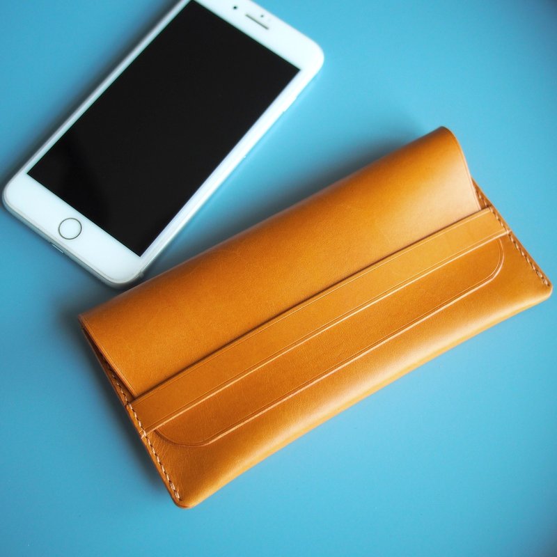手作 iPhone 7 plus / iPhone 8 plus / iPhone 保护壳 - 手机壳/手机套 - 真皮 橘色