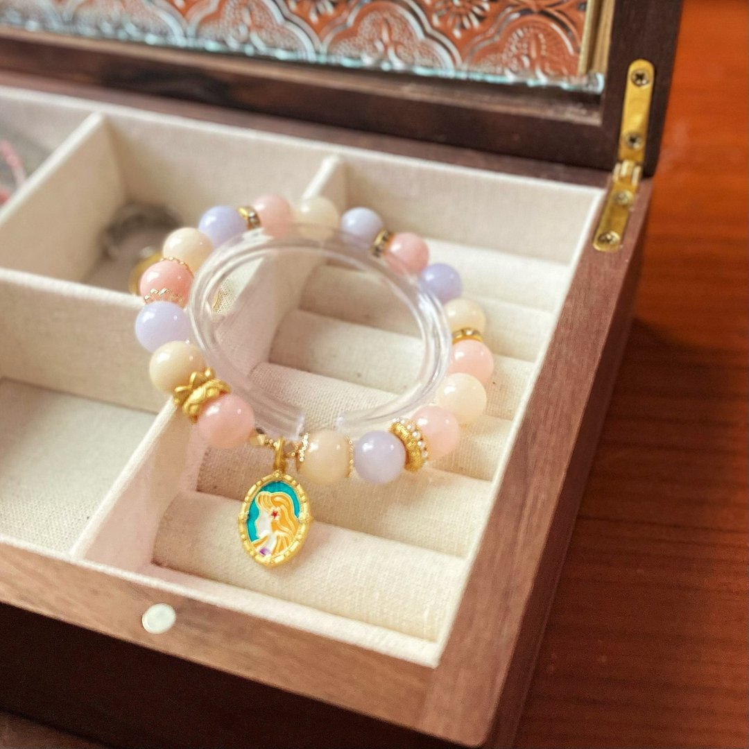 Amelia Jewelry丨睡美人之甜蜜梦境 • 摩根石原创设计手串 - 手链/手环 - 水晶 粉红色