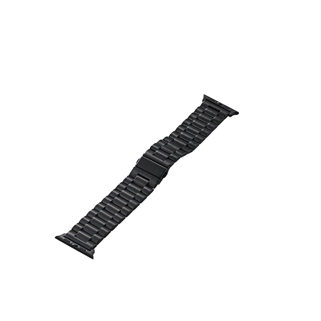 ELECOM Apple Watch 42mm 不锈钢表带 黑色 - 表带 - 不锈钢 黑色