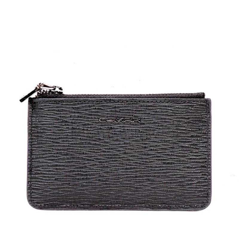CUMAR 真皮/ RIPPLE 零钱(钥匙)包 / RIPPLE COIN /KEY PURSE - 零钱包 - 真皮 黑色