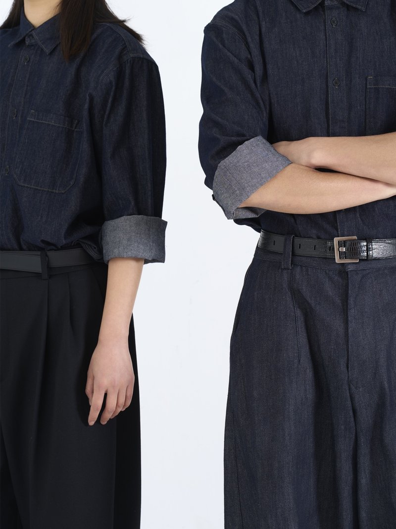 Virgo Studio长袖工作服男女同款衬衣工装店服 牛仔衬衫 定制 - 男装衬衫 - 棉．麻 