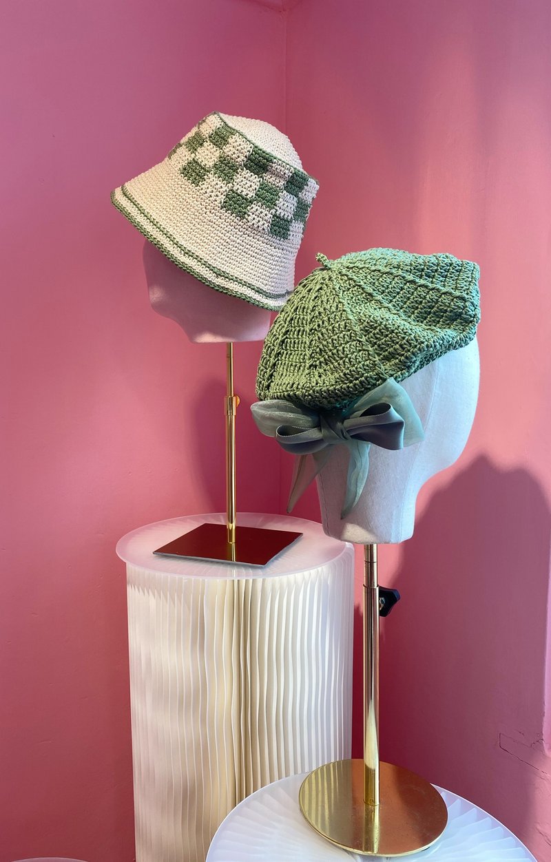 夏季贝雷帽 - 帽子 - 棉．麻 多色