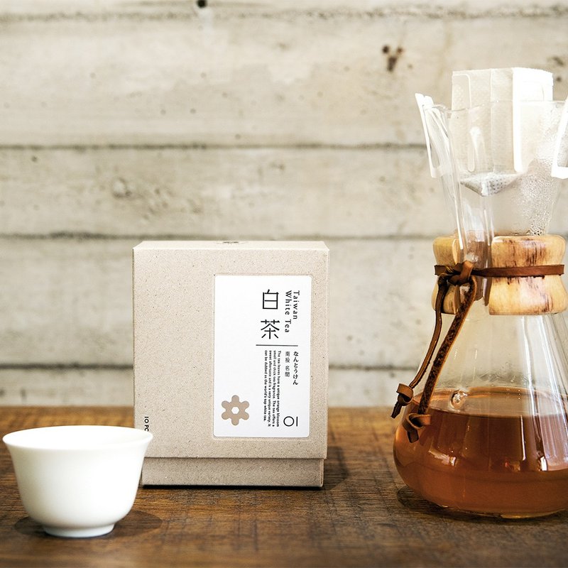 【百二岁】东茶西泡 / 免浸泡 / 挂耳式茶包 - 台湾白茶 - 茶 - 新鲜食材 白色