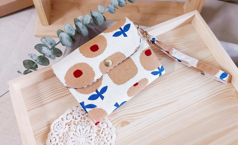 日本布 【八格卡层-三层钱包】财布零钱包/手作零钱包/三层钱包 - 皮夹/钱包 - 棉．麻 