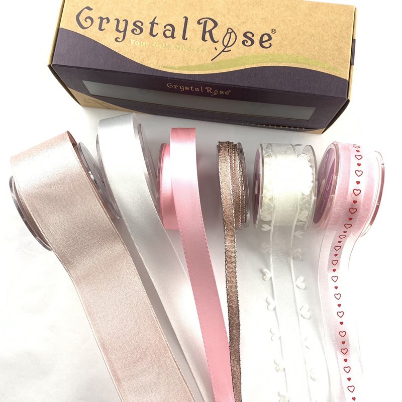 Love情人缎带礼盒/礼物Idea系列/6入__送烫金收纳纸盒 - 包装材料 - 聚酯纤维 多色