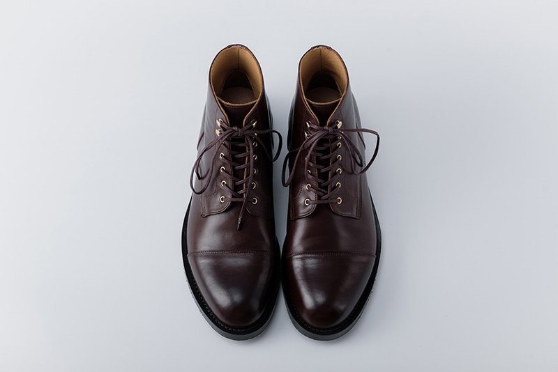 CYC手工订制鞋 - CITY BOOTS DERBY绅士靴 咖啡胎牛  MTO订制 单线+后锁链缝 - 男款休闲鞋 - 真皮 咖啡色