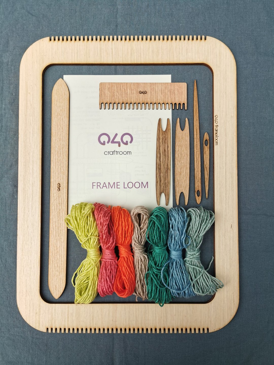 Frame L : Weaving kit - 编织/刺绣/羊毛毡/裁缝 - 木头 咖啡色