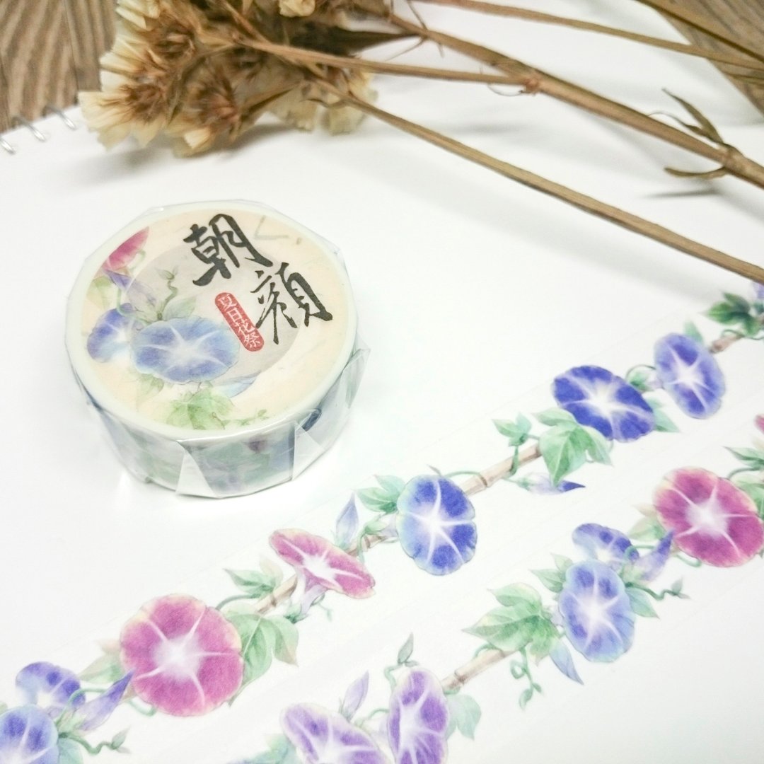 【夏日花祭】朝颜(牵牛花)纸胶带 - 纸胶带 - 纸 紫色