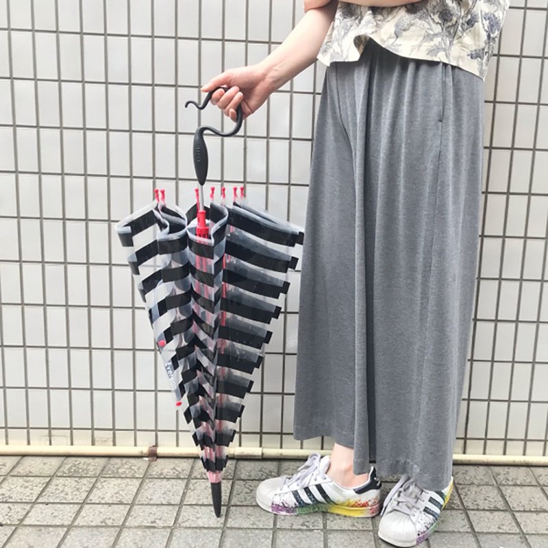 Evereon 可替换式环保轻量伞EV806(条纹黑) - 雨伞/雨衣 - 环保材料 黑色