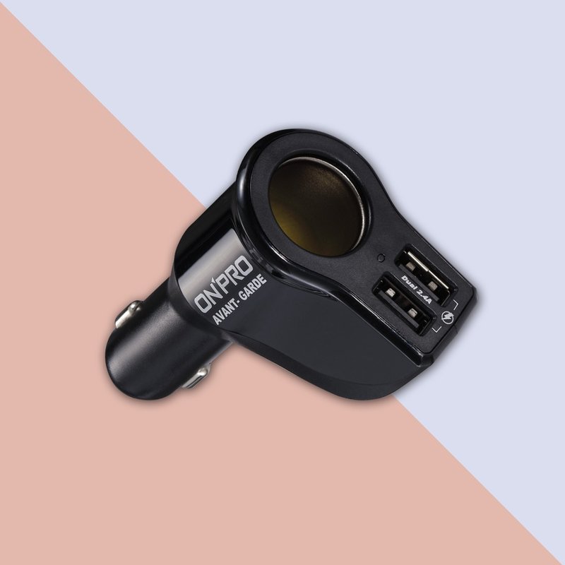 【ONPRO】双USB 4.8A 二合一 车用充电器 车充 点菸器 GT-NITRO - 充电宝/传输线 - 其他材质 黑色