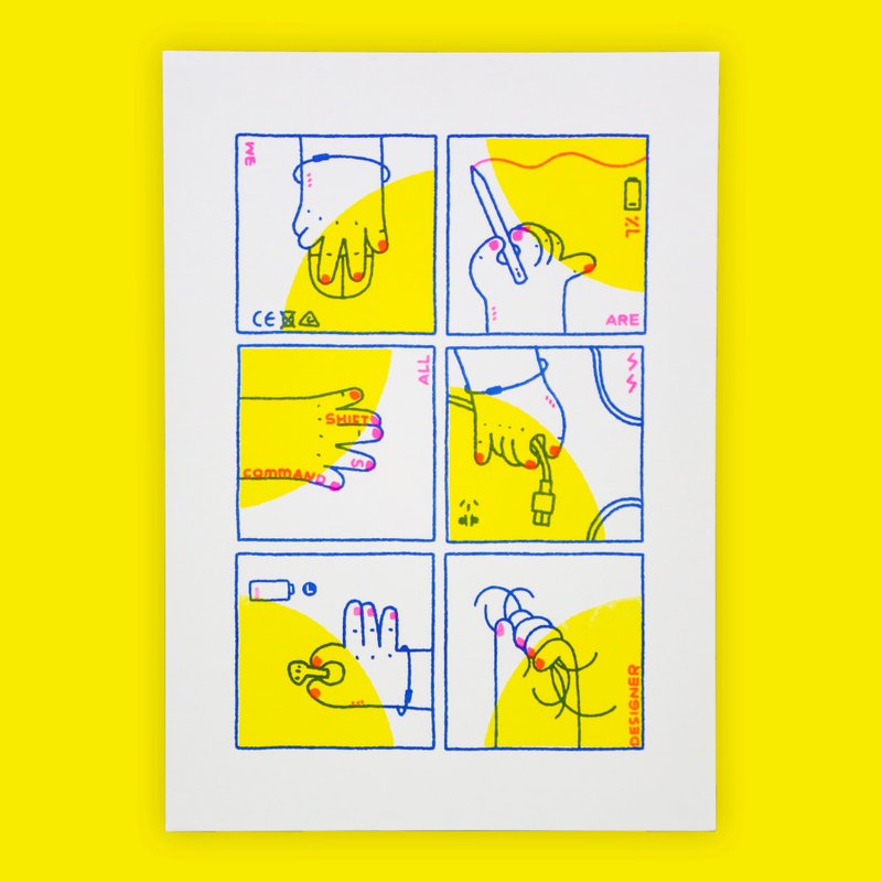 超脱力少女 Riso 印刷 Poster 原创独立海报 独立漫画 - 其他 - 纸 多色