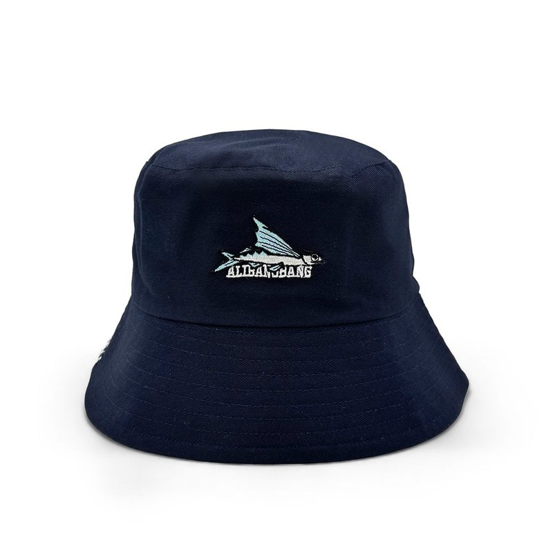 【漂浮热浪岛】 WSS飞鱼渔夫帽(丈青) - 帽子 - 棉．麻 蓝色