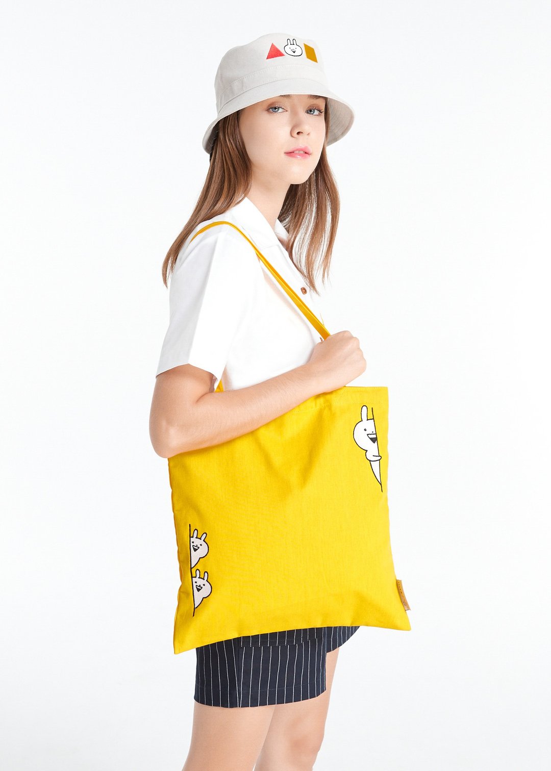Usagyuuun x KATJI 联名 黄色托特包 - 其他 - 棉 黄色