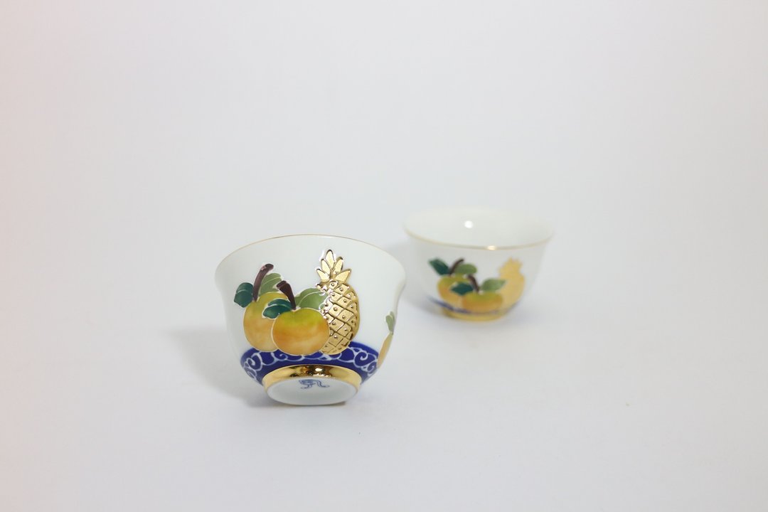 纯手绘茶杯-吉利旺来对杯(如意杯)-蓝底 - 茶具/茶杯 - 瓷 蓝色