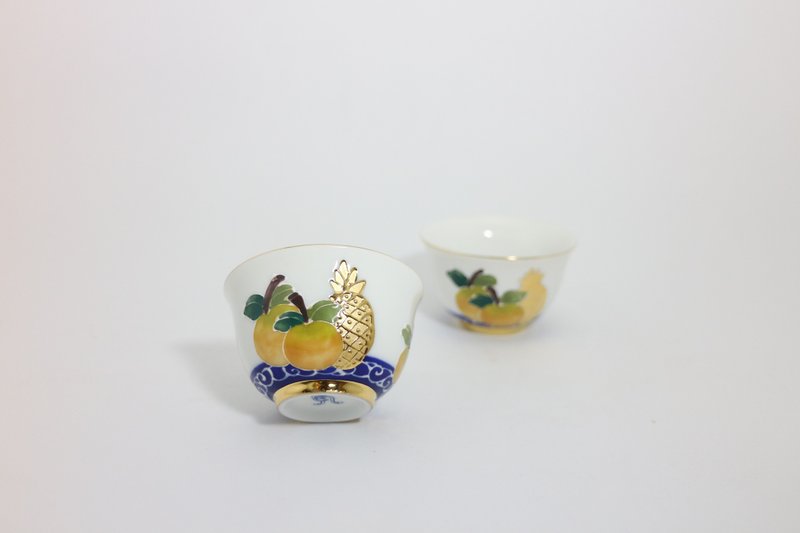 纯手绘茶杯-吉利旺来对杯(如意杯)-蓝底 - 茶具/茶杯 - 瓷 蓝色