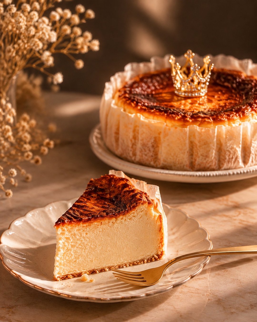 焦糖加冕 兰姆奶香 6 寸低甜巴斯克奶酪蛋糕 Basque Cheese Cake - 蛋糕/甜点 - 新鲜食材 
