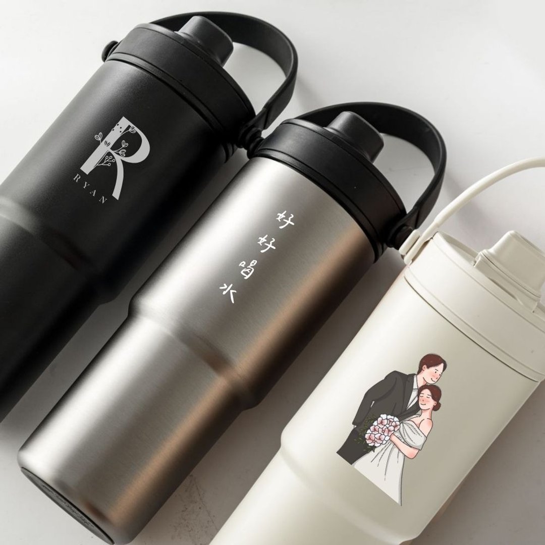 【定制化礼物】手提吸管杯 / 保温杯 / 735ml / 冰霸杯 /定制 - 保温瓶/保温杯 - 不锈钢 
