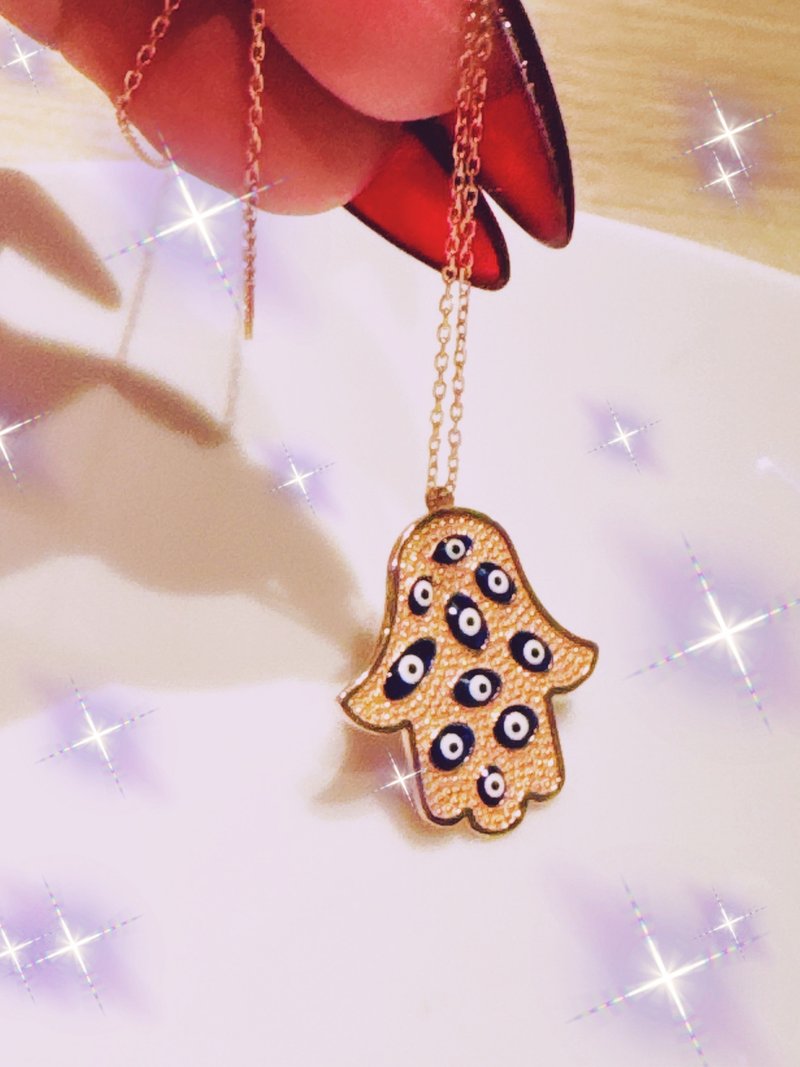 邪眼法蒂玛之手 - 戒指 - 纯银 多色