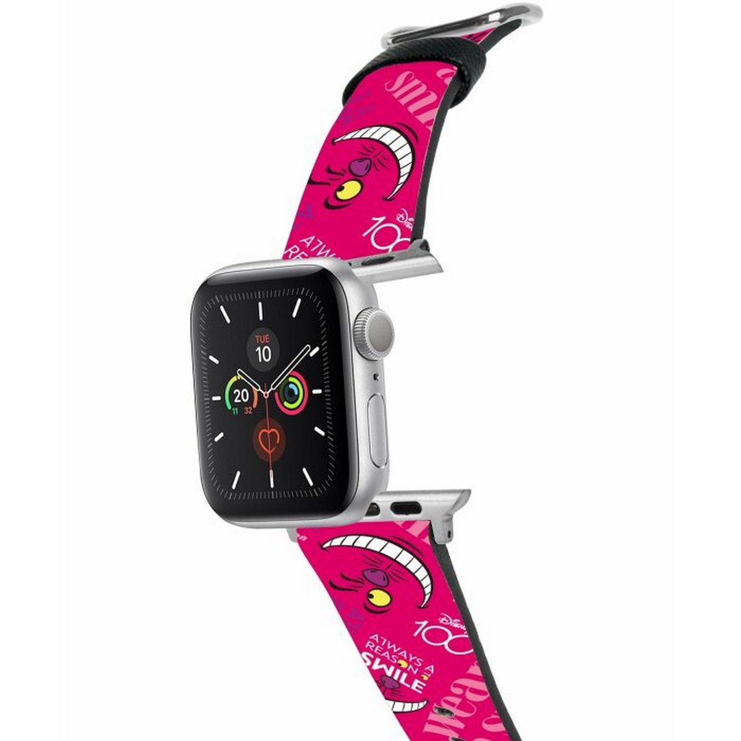 迪士尼100周年柴郡猫十字压纹牛皮Apple Watch真皮皮革表带 5550 - 表带 - 真皮 