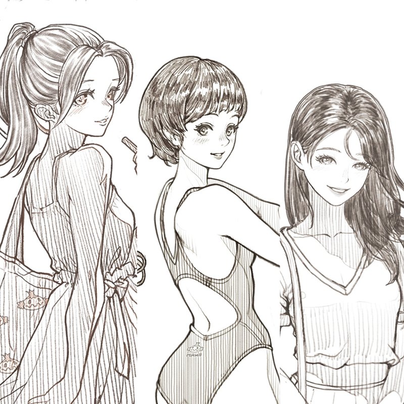 夏日女孩 - 贴纸 - 塑料 