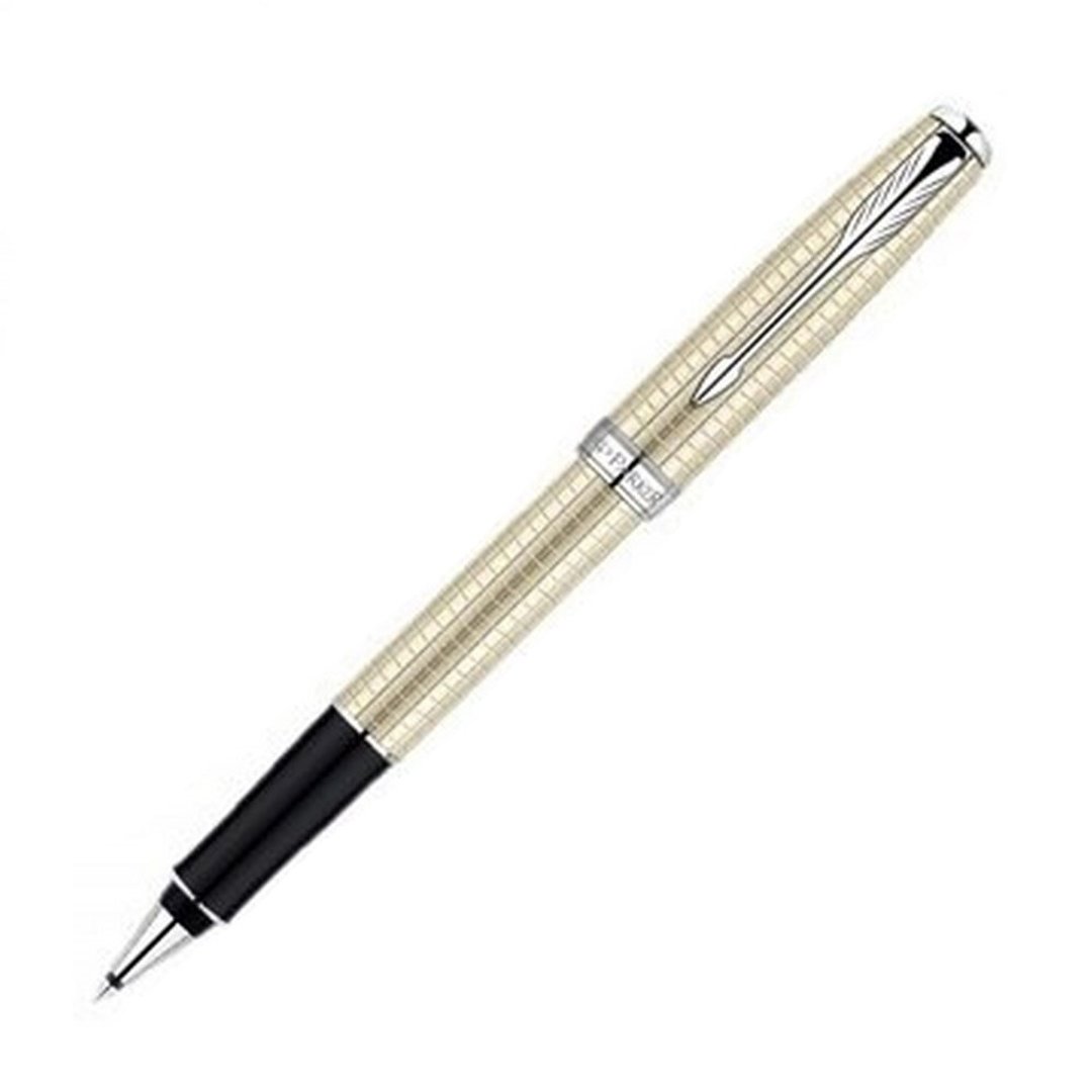 PARKER 商籁系列 纯银格珍珠白 钢珠笔 - 钢珠笔 - 其他金属 白色