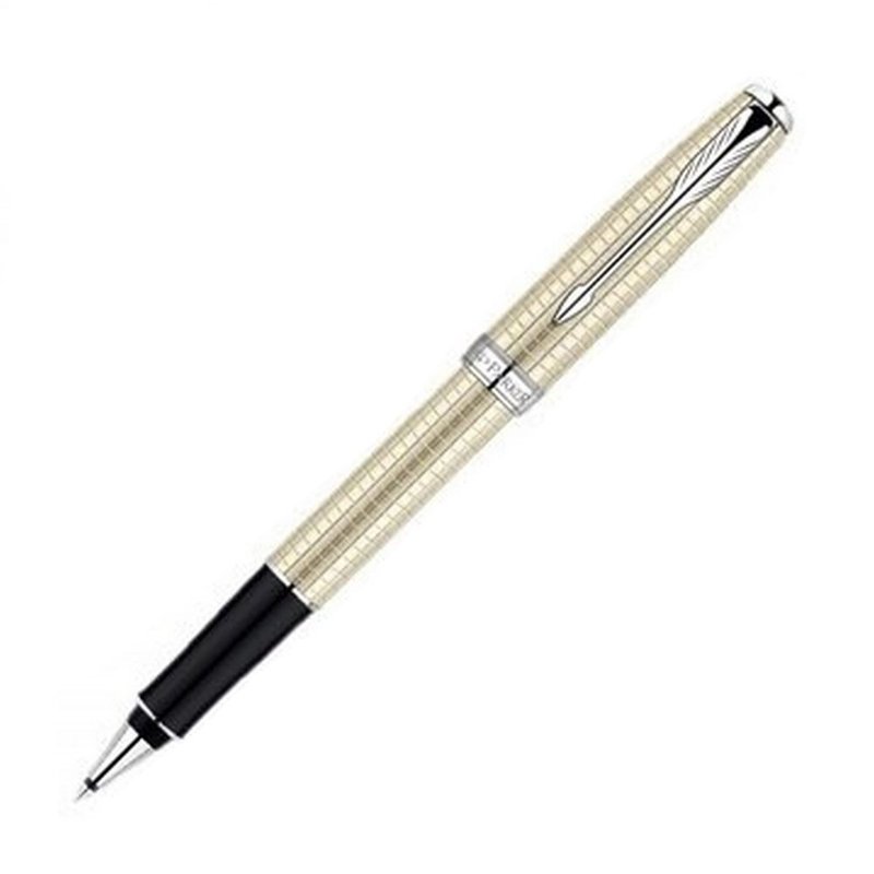 PARKER 商籁系列 纯银格珍珠白 钢珠笔 - 钢珠笔 - 其他金属 白色
