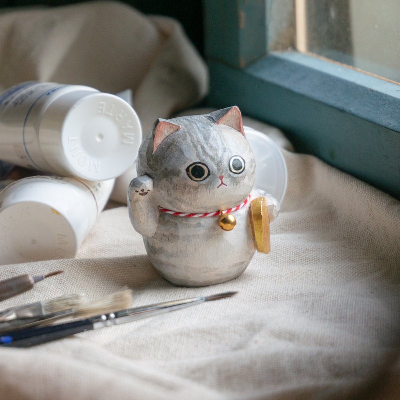 【木雕猫猫订制】毛色定制 - 摆饰 - 木头 橘色