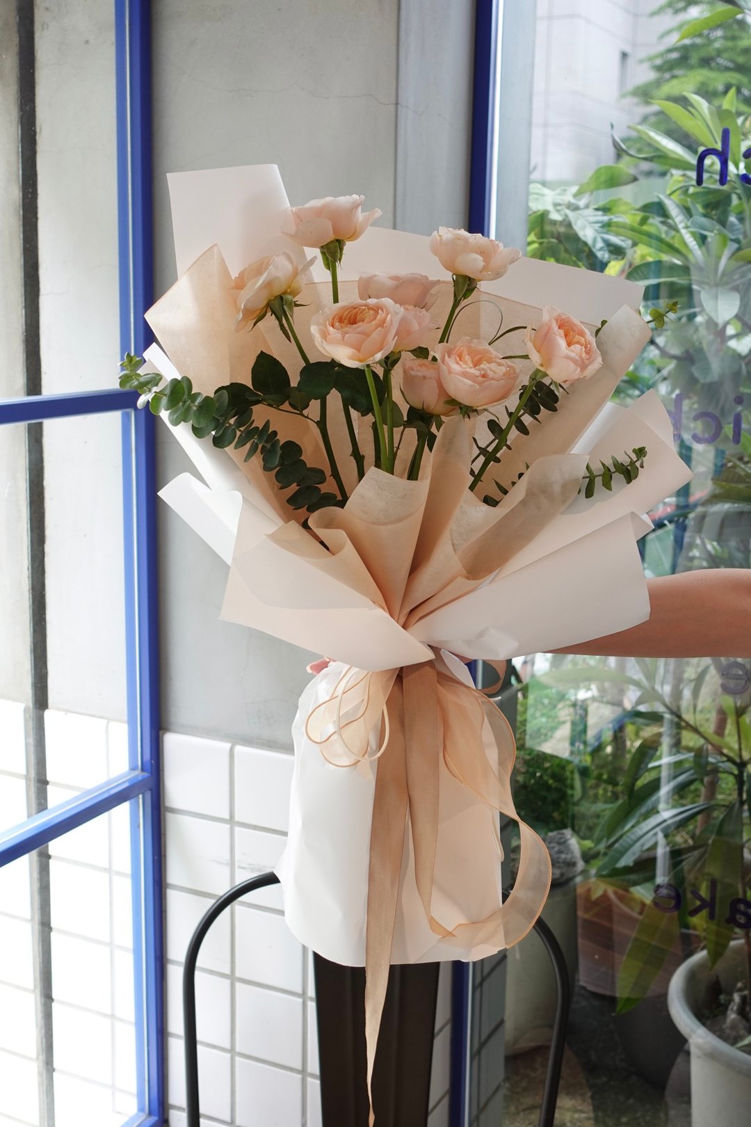 庭园玫瑰花束 韩式花束  生日花束 女友礼物 求婚花束 - 植栽/盆栽 - 植物．花 橘色