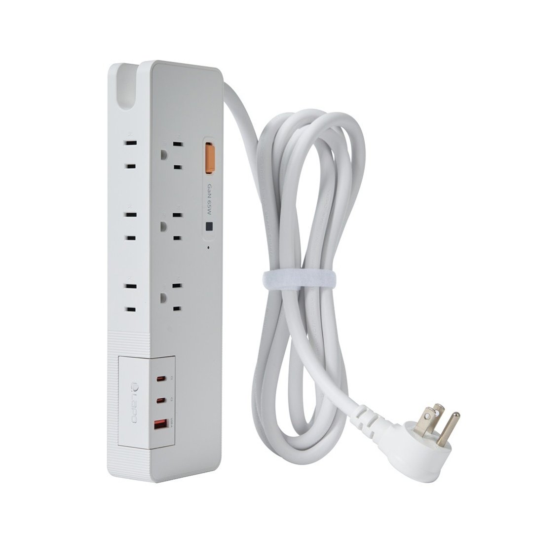 LaPO 1 开 6 插 3USB 氮化镓 GaN 65W 快充延长线 - 手机配件 - 其他材质 白色