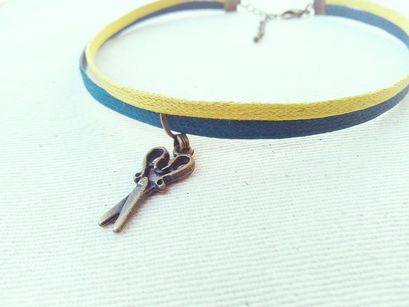 颈链 | 复古芥末黄撞色款 - 项链 - 其他材质 多色